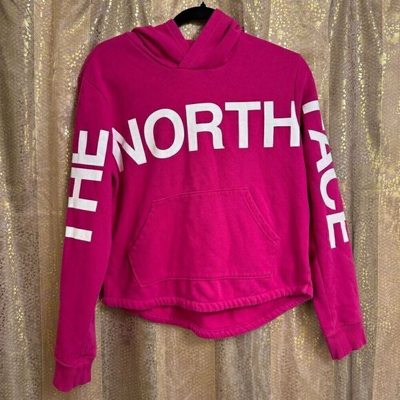 The North Face Camp Fleece Fuchsia Logo Pullover Hoodie XS - Picture 1 of 9